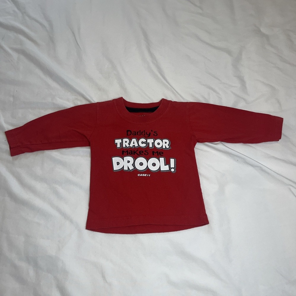 Case IH Daddy's Tractor‎ Toddler Pullover Long Sleeve Shirt Size 12 Month
